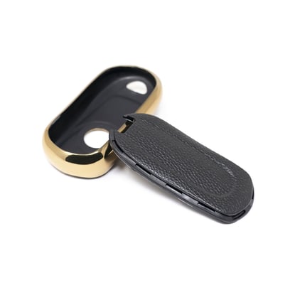 New-Aftermarket-Nano-High-Quality-Gold-Leather-Cover-For-Buick-Remote-Key-3-Buttons-Black-Color-BK-A13J4---Emirates-Keys
