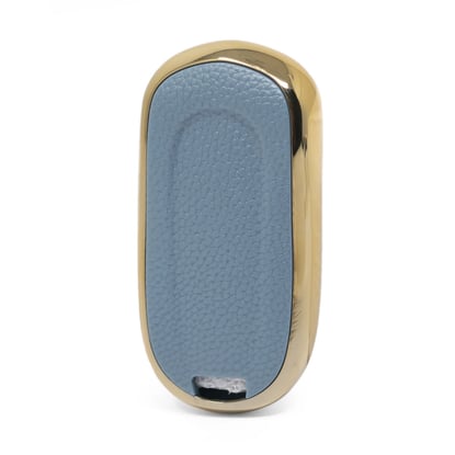 New-Aftermarket-Nano-High-Quality-Gold-Leather-Cover-For-Buick-Remote-Key-3-Buttons-Gray-Color-BK-A13J4---Emirates-Keys