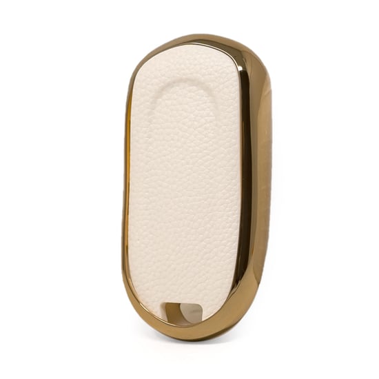 New-Aftermarket-Nano-High-Quality-Gold-Leather-Cover-For-Buick-Remote-Key-5-Buttons-White-Color-BK-A13J6---Emirates-Keys