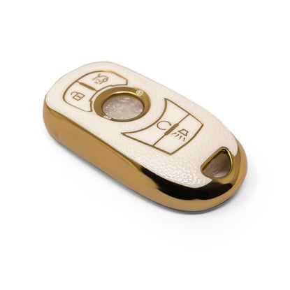 New-Aftermarket-Nano-High-Quality-Gold-Leather-Cover-For-Buick-Remote-Key-5-Buttons-White-Color-BK-A13J6---Emirates-Keys