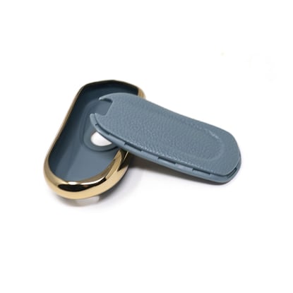 New-Aftermarket-Nano-High-Quality-Gold-Leather-Cover-For-Buick-Remote-Key-5-Buttons-Gray-Color-BK-A13J6---Emirates-Keys