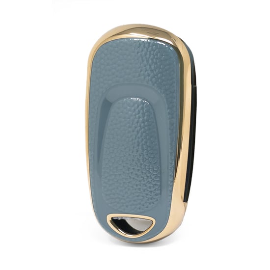New-Aftermarket-Nano-High-Quality-Gold-Leather-Cover-For-Buick-Remote-Key-3-Buttons-Gray-Color-BK-B13J---Emirates-Keys