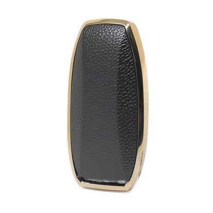 New-Aftermarket-Nano-High-Quality-Gold-Leather-Cover-For-BYD-Remote-Key-4-Buttons-Black-Color-BYD-A13J---Emirates-Keys