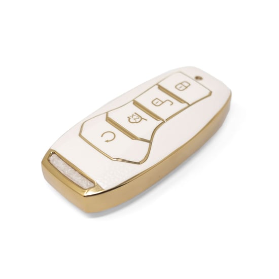 New-Aftermarket-Nano-High-Quality-Gold-Leather-Cover-For-BYD-Remote-Key-4-Buttons-White-Color-BYD-A13J---Emirates-Keys