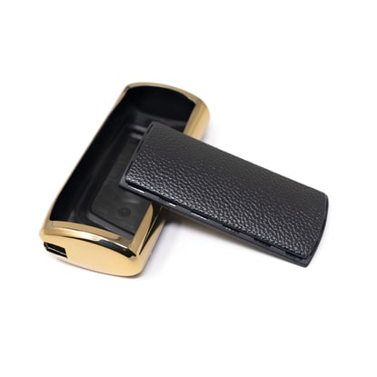 New-Aftermarket-Nano-High-Quality-Gold-Leather-Cover-For-Trumpchi-Remote-Key-5-Buttons-Black-Color-CQ-A13J---Emirates-Keys