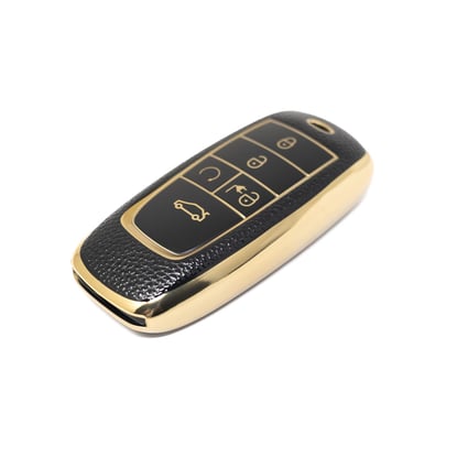 New-Aftermarket-Nano-High-Quality-Gold-Leather-Cover-For-Trumpchi-Remote-Key-5-Buttons-Black-Color-CQ-B13J---Emirates-Keys