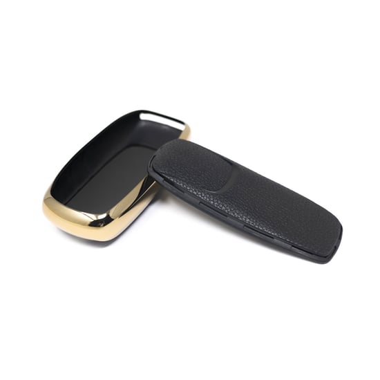 New-Aftermarket-Nano-High-Quality-Gold-Leather-Cover-For-Trumpchi-Remote-Key-5-Buttons-Black-Color-CQ-B13J---Emirates-Keys
