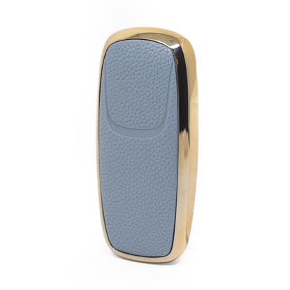 New-Aftermarket-Nano-High-Quality-Gold-Leather-Cover-For-Trumpchi-Remote-Key-5-Buttons-Gray-Color-CQ-B13J---Emirates-Keys
