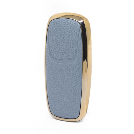 New-Aftermarket-Nano-High-Quality-Gold-Leather-Cover-For-Trumpchi-Remote-Key-5-Buttons-Gray-Color-CQ-B13J---Emirates-Keys