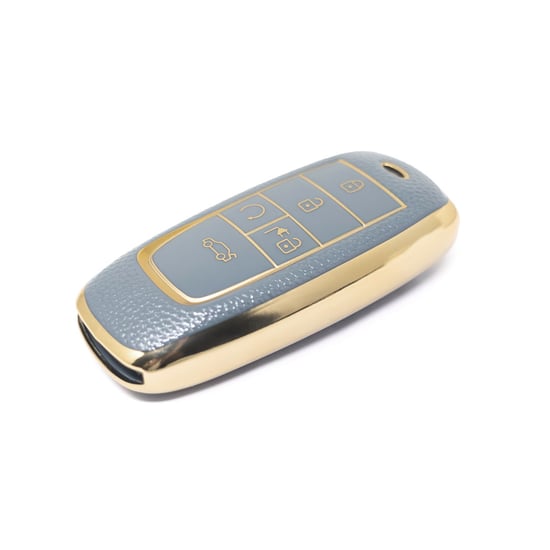 New-Aftermarket-Nano-High-Quality-Gold-Leather-Cover-For-Trumpchi-Remote-Key-5-Buttons-Gray-Color-CQ-B13J---Emirates-Keys