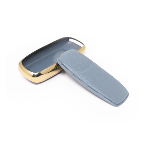 New-Aftermarket-Nano-High-Quality-Gold-Leather-Cover-For-Trumpchi-Remote-Key-5-Buttons-Gray-Color-CQ-B13J---Emirates-Keys