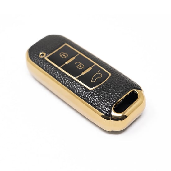 New-Aftermarket-Nano-High-Quality-Gold-Leather-Cover-For-Trumpchi-Remote-Key-3-Buttons-Black-Color-CQ-C13J----Emirates-Keys