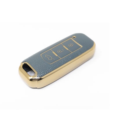 New-Aftermarket-Nano-High-Quality-Gold-Leather-Cover-For-Trumpchi-Remote-Key-3-Buttons-Gray-Color-CQ-C13J----Emirates-Keys