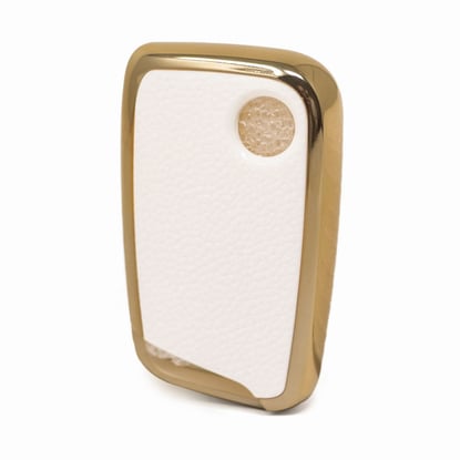 New-Aftermarket-Nano-High-Quality-Gold-Leather-Cover-For-Volkswagen-Remote-Key-3-Buttons-White-Color-VW-D13J---Emirates-Keys