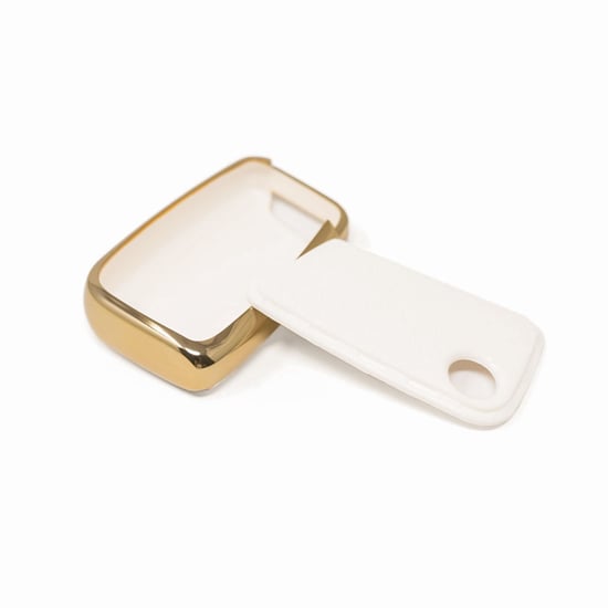 New-Aftermarket-Nano-High-Quality-Gold-Leather-Cover-For-Volkswagen-Remote-Key-3-Buttons-White-Color-VW-D13J---Emirates-Keys