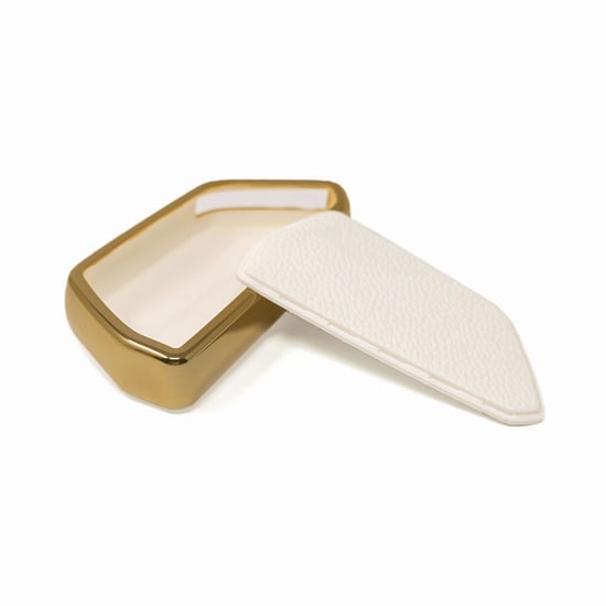 New-Aftermarket-Nano-High-Quality-Gold-Leather-Cover-For-Volkswagen-Remote-Key-3-Buttons-White-Color-VW-G13J---Emirates-Keys