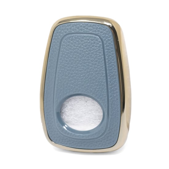 New-Aftermarket-Nano-High-Quality-Gold-Leather-Cover-For-TATA-Remote-Key-4-Buttons-Gray-Color-TATA-A13J---Emirates-Keys