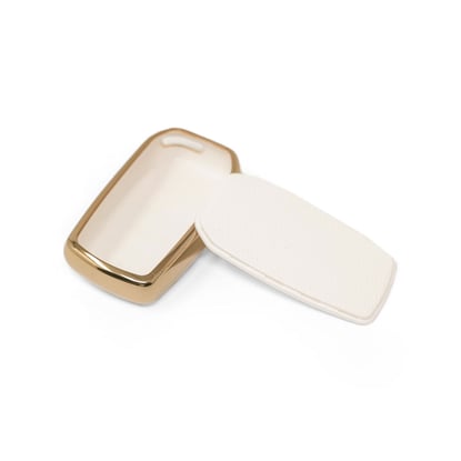 New-Aftermarket-Nano-High-Quality-Gold-Leather-Cover-For-Toyota-Remote-Key-2-Buttons-White-Color-TYT-A13J2---Emirates-Keys