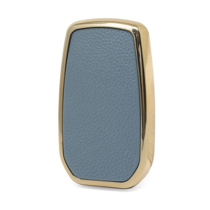 New-Aftermarket-Nano-High-Quality-Gold-Leather-Cover-For-Toyota-Remote-Key-3-Buttons-Gray-Color-TYT-A13J3---Emirates-Keys