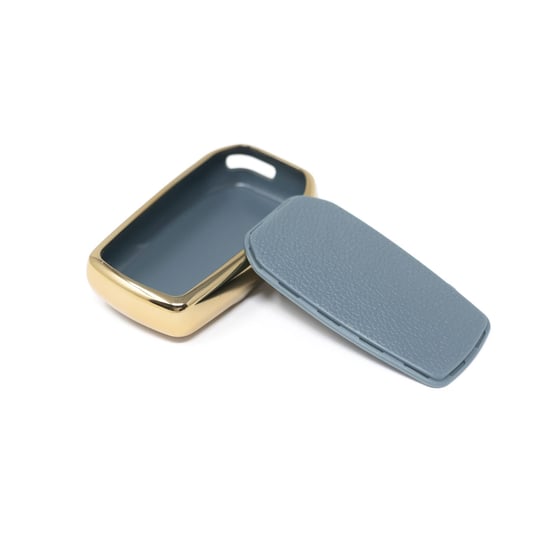 New-Aftermarket-Nano-High-Quality-Gold-Leather-Cover-For-Toyota-Remote-Key-3-Buttons-Gray-Color-TYT-A13J3---Emirates-Keys