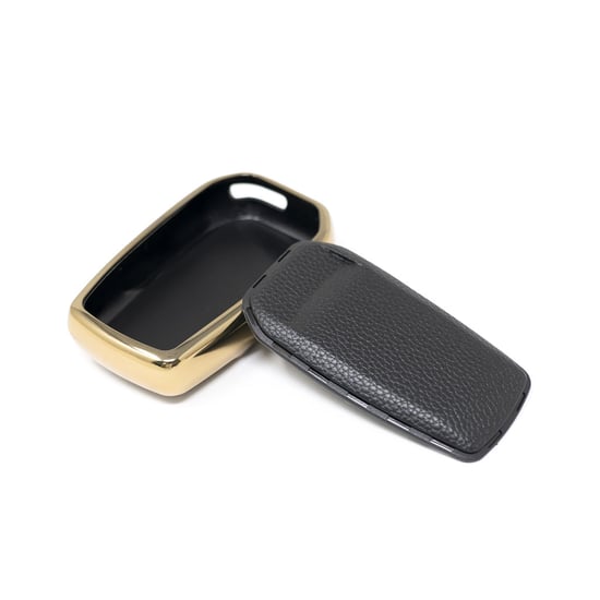 New-Aftermarket-Nano-High-Quality-Gold-Leather-Cover-For-Toyota-Remote-Key-2-Buttons-Black-Color-TYT-A13J2H---Emirates-Keys