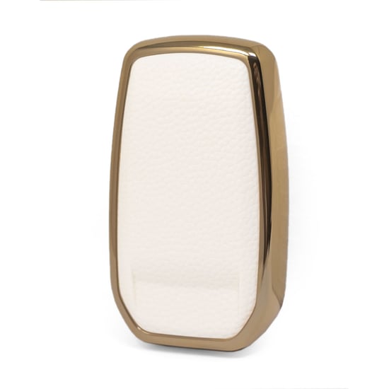 New-Aftermarket-Nano-High-Quality-Gold-Leather-Cover-For-Toyota-Remote-Key-2-Buttons-White-Color-TYT-A13J2H---Emirates-Keys