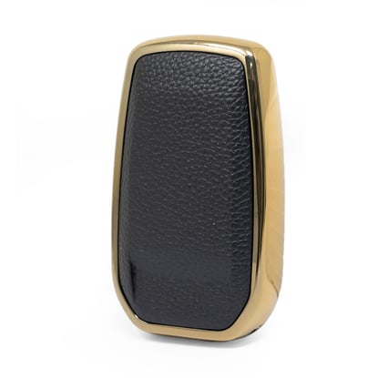 New-Aftermarket-Nano-High-Quality-Gold-Leather-Cover-For-Toyota-Remote-Key-3-Buttons-Black-Color-TYT-A13J3H---Emirates-Keys
