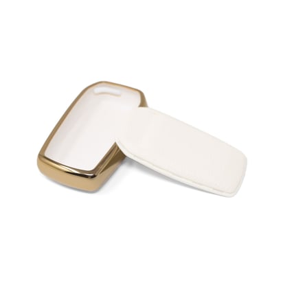 New-Aftermarket-Nano-High-Quality-Gold-Leather-Cover-For-Toyota-Remote-Key-3-Buttons-White-Color-TYT-A13J3H---Emirates-Keys