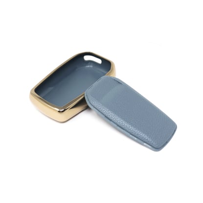 New-Aftermarket-Nano-High-Quality-Gold-Leather-Cover-For-Toyota-Remote-Key-3-Buttons-Gray-Color-TYT-A13J3H---Emirates-Keys