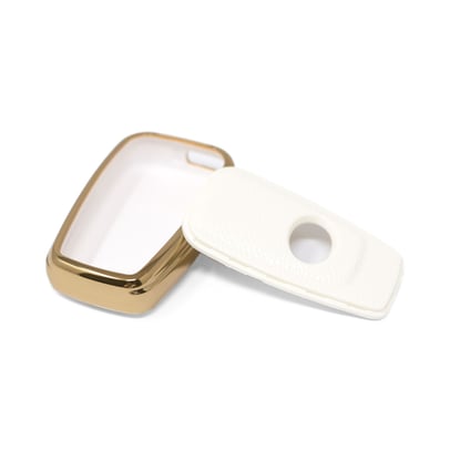 New-Aftermarket-Nano-High-Quality-Gold-Leather-Cover-For-Toyota-Remote-Key-2-Buttons-White-Color-TYT-B13J2---Emirates-Keys
