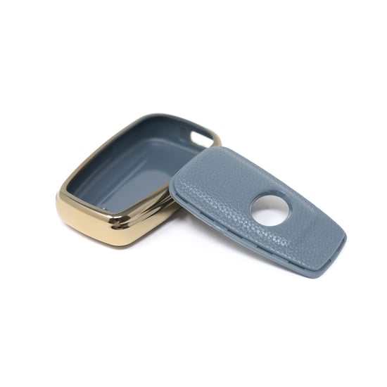 New-Aftermarket-Nano-High-Quality-Gold-Leather-Cover-For-Toyota-Remote-Key-2-Buttons-Gray-Color-TYT-B13J2---Emirates-Keys