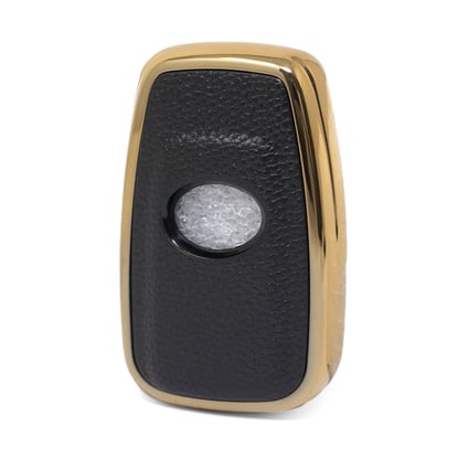 New-Aftermarket-Nano-High-Quality-Gold-Leather-Cover-For-Toyota-Remote-Key-3-Buttons-Black-Color-TYT-B13J3---Emirates-Keys