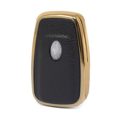 New-Aftermarket-Nano-High-Quality-Gold-Leather-Cover-For-Toyota-Remote-Key-3-Buttons-Black-Color-TYT-B13J3B---Emirates-Keys