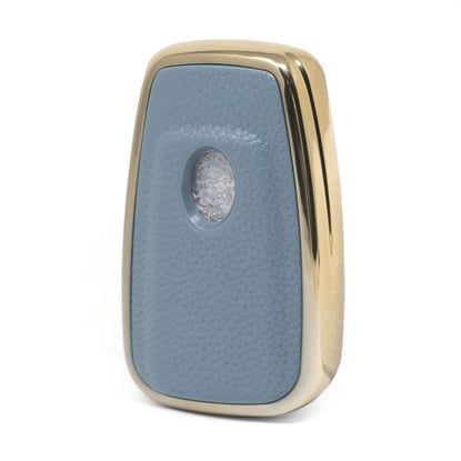 New-Aftermarket-Nano-High-Quality-Gold-Leather-Cover-For-Toyota-Remote-Key-3-Buttons-Gray-Color-TYT-B13J3B---Emirates-Keys