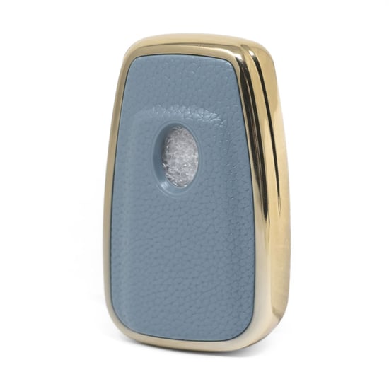 New-Aftermarket-Nano-High-Quality-Gold-Leather-Cover-For-Toyota-Remote-Key-3-Buttons-Gray-Color-TYT-B13J3B---Emirates-Keys