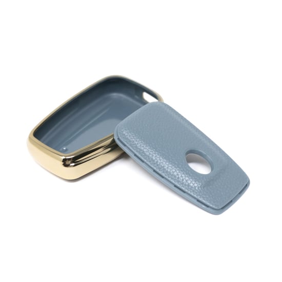 New-Aftermarket-Nano-High-Quality-Gold-Leather-Cover-For-Toyota-Remote-Key-3-Buttons-Gray-Color-TYT-B13J3B---Emirates-Keys