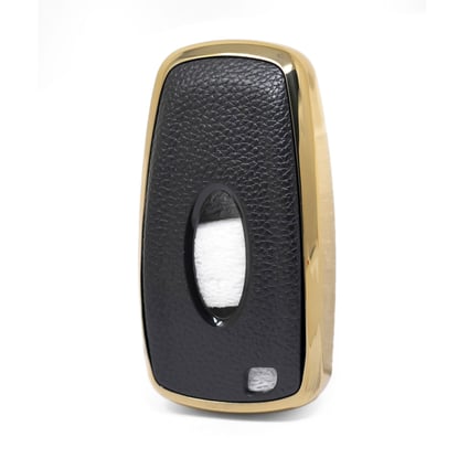 New-Aftermarket-Nano-High-Quality-Gold-Leather-Cover-For-Ford-Remote-Key-3-Buttons-Black-Color-Ford-B13J3---Emirates-Keys