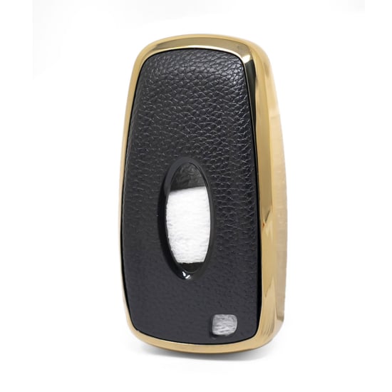 New-Aftermarket-Nano-High-Quality-Gold-Leather-Cover-For-Ford-Remote-Key-3-Buttons-Black-Color-Ford-B13J3---Emirates-Keys