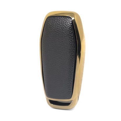 New-Aftermarket-Nano-High-Quality-Gold-Leather-Cover-For-Ford-Remote-Key-3-Buttons-Black-Color-Ford-C13J3---Emirates-Keys