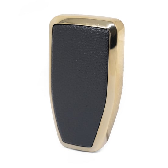 New-Aftermarket-Nano-High-Quality-Gold-Leather-Cover-For-Hongqi-Remote-Key-4-Buttons-Black-Color-HQ-A13J4A---Emirates-Keys