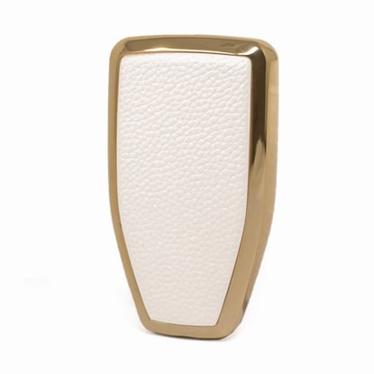 New-Aftermarket-Nano-High-Quality-Gold-Leather-Cover-For-Hongqi-Remote-Key-4-Buttons-White-Color-HQ-A13J4A---Emirates-Keys
