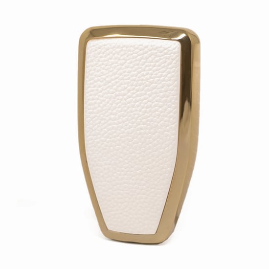 New-Aftermarket-Nano-High-Quality-Gold-Leather-Cover-For-Hongqi-Remote-Key-4-Buttons-White-Color-HQ-A13J4A---Emirates-Keys
