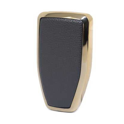 New-Aftermarket-Nano-High-Quality-Gold-Leather-Cover-For-Hongqi-Remote-Key-4-Buttons-Black-Color-HQ-A13J4B---Emirates-Keys