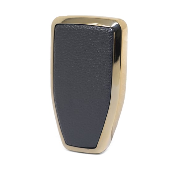 New-Aftermarket-Nano-High-Quality-Gold-Leather-Cover-For-Hongqi-Remote-Key-4-Buttons-Black-Color-HQ-A13J4B---Emirates-Keys