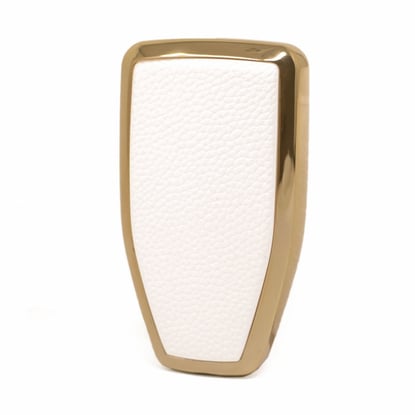 New-Aftermarket-Nano-High-Quality-Gold-Leather-Cover-For-Hongqi-Remote-Key-4-Buttons-White-Color-HQ-A13J4B---Emirates-Keys