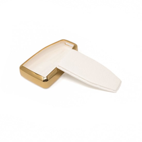New-Aftermarket-Nano-High-Quality-Gold-Leather-Cover-For-Hongqi-Remote-Key-4-Buttons-White-Color-HQ-A13J4B---Emirates-Keys