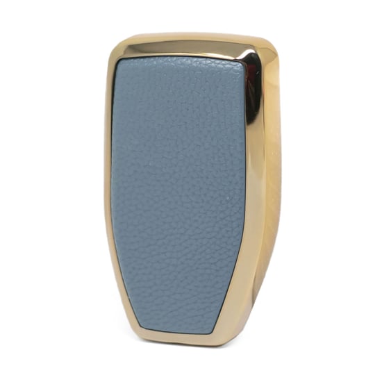 New-Aftermarket-Nano-High-Quality-Gold-Leather-Cover-For-Hongqi-Remote-Key-4-Buttons-Gray-Color-HQ-A13J4B---Emirates-Keys