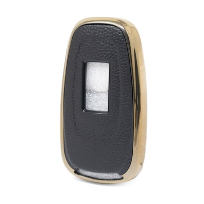 New-Aftermarket-Nano-High-Quality-Gold-Leather-Cover-For-Hongqi-Remote-Key-4-Buttons-Black-Color-HQ-B13J---Emirates-Keys