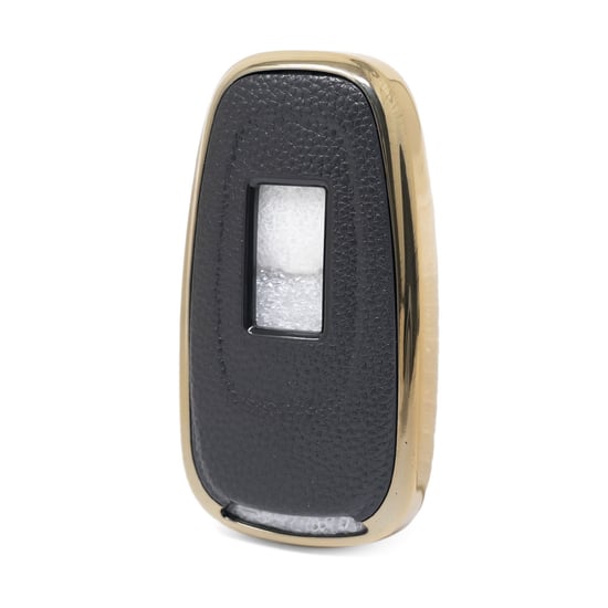 New-Aftermarket-Nano-High-Quality-Gold-Leather-Cover-For-Hongqi-Remote-Key-4-Buttons-Black-Color-HQ-B13J---Emirates-Keys