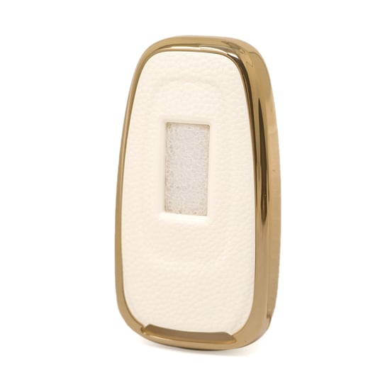 New-Aftermarket-Nano-High-Quality-Gold-Leather-Cover-For-Hongqi-Remote-Key-4-Buttons-White-Color-HQ-B13J---Emirates-Keys
